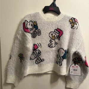 Justice Licensed Peanuts Sweater. Little girls XS 5/6
